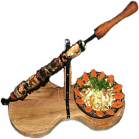 Shashlik de solomillo de cerdo